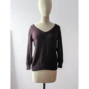 Dark purple Talbots knit sweater S